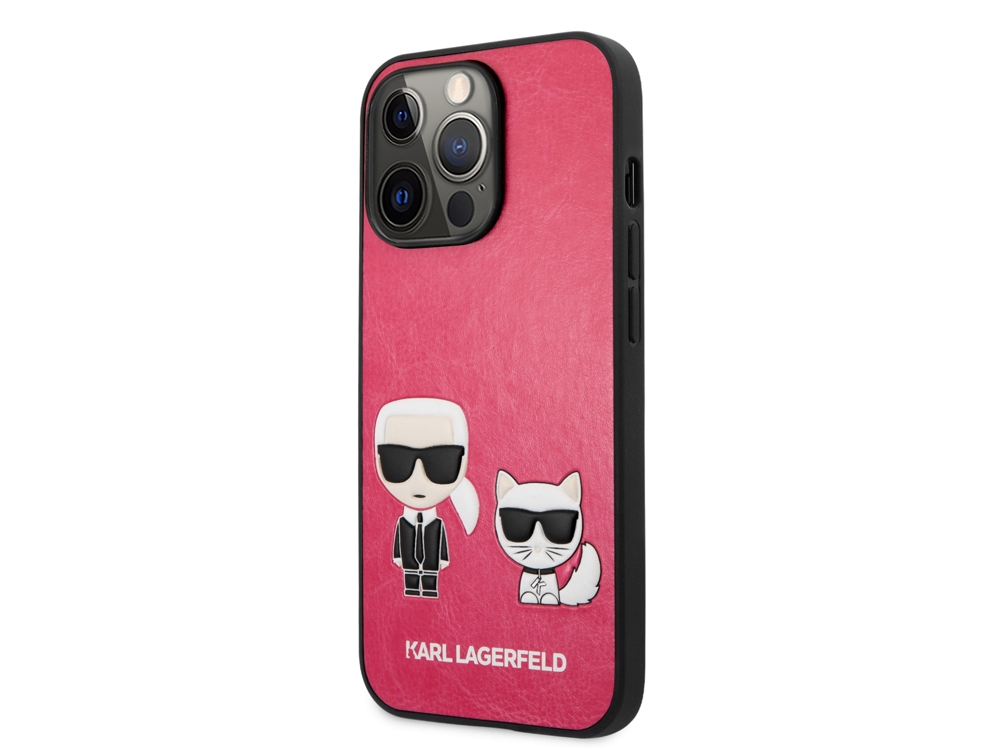 Coque Karl Lagerfeld PU Karl & Choupette pour iPhone 13 Pro - Rose