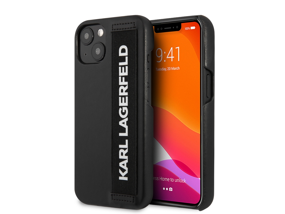 Coque Karl Lagerfeld Elastic Strap pour iPhone 13 - Noire