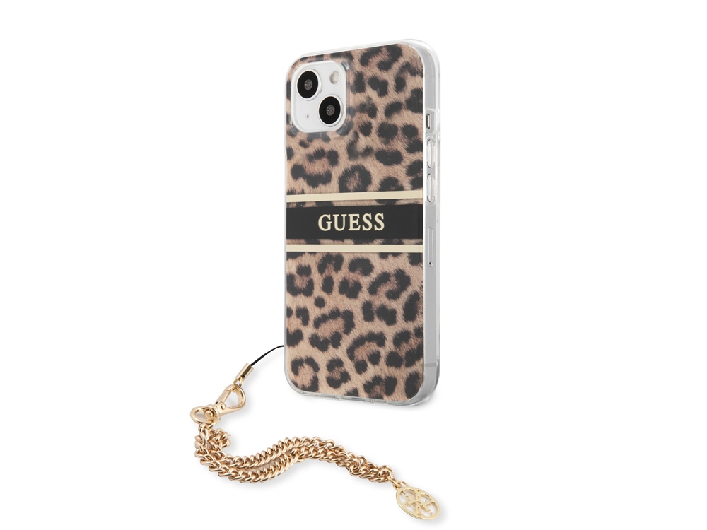 Coque Guess Leopard avec breloque pour iPhone 13 Mini