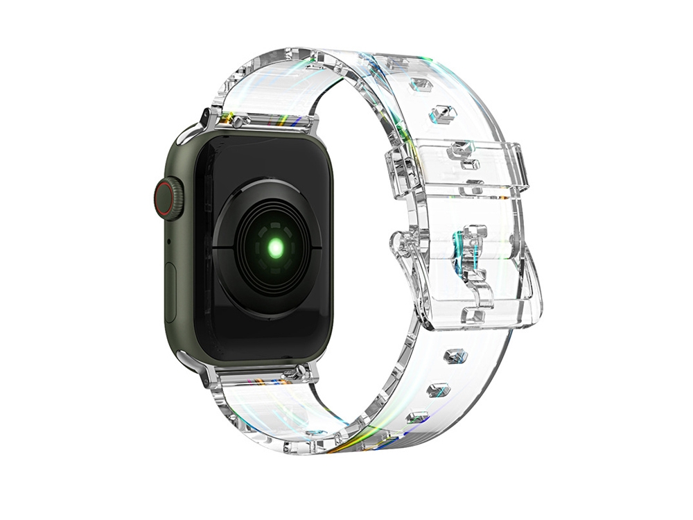 Bracelet en TPU translucide pour Apple Watch 42/44 et 45mm - Transparent