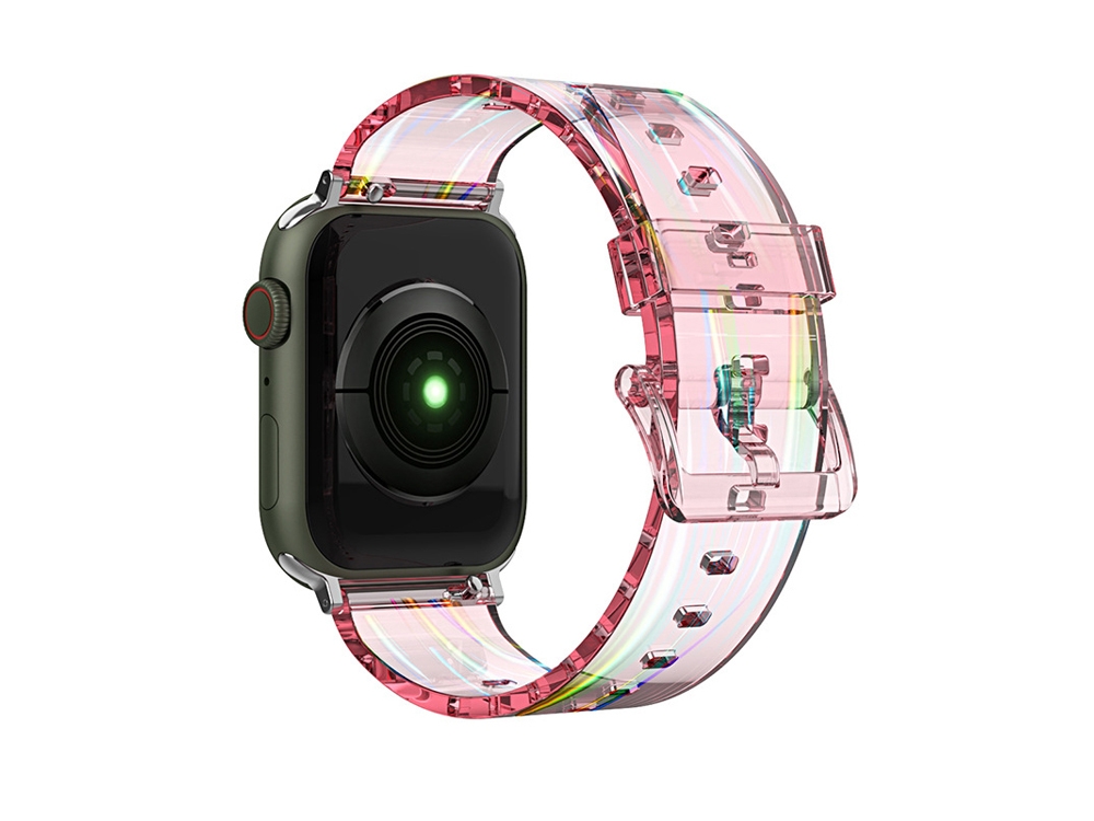 Bracelet en TPU translucide pour Apple Watch 42/44 et 45mm - Rose