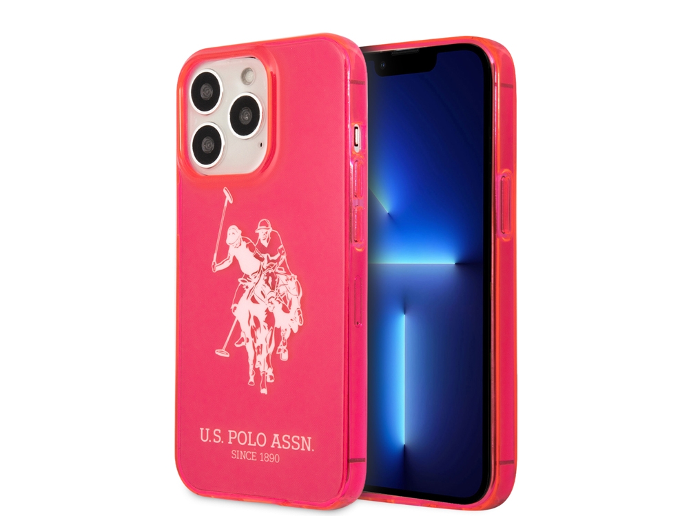 Coque U.S Polo ASSN. Big Horse pour iPhone 13 Pro - Rose