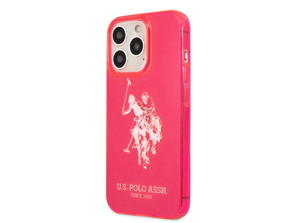Coque U.S Polo ASSN. Big Horse pour iPhone 13 Pro - Rose