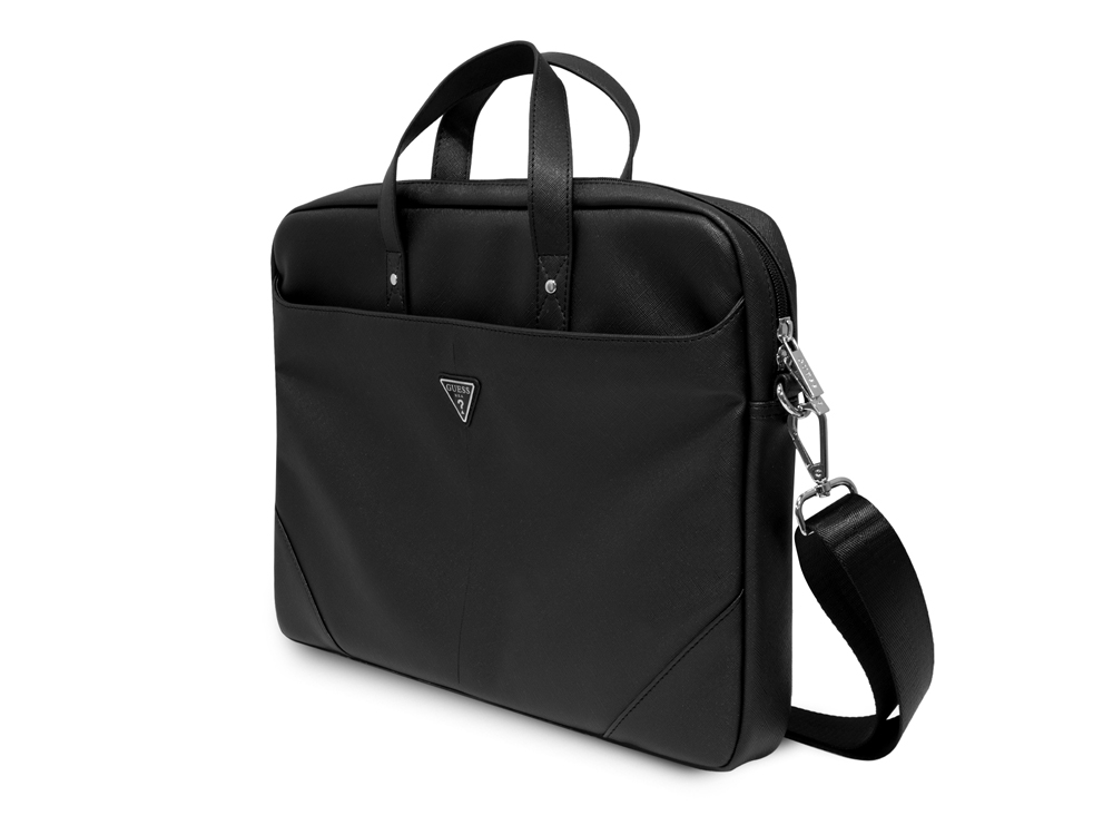 Sac d'ordinateur 16'' Guess - Modèle Saffiano - Noir