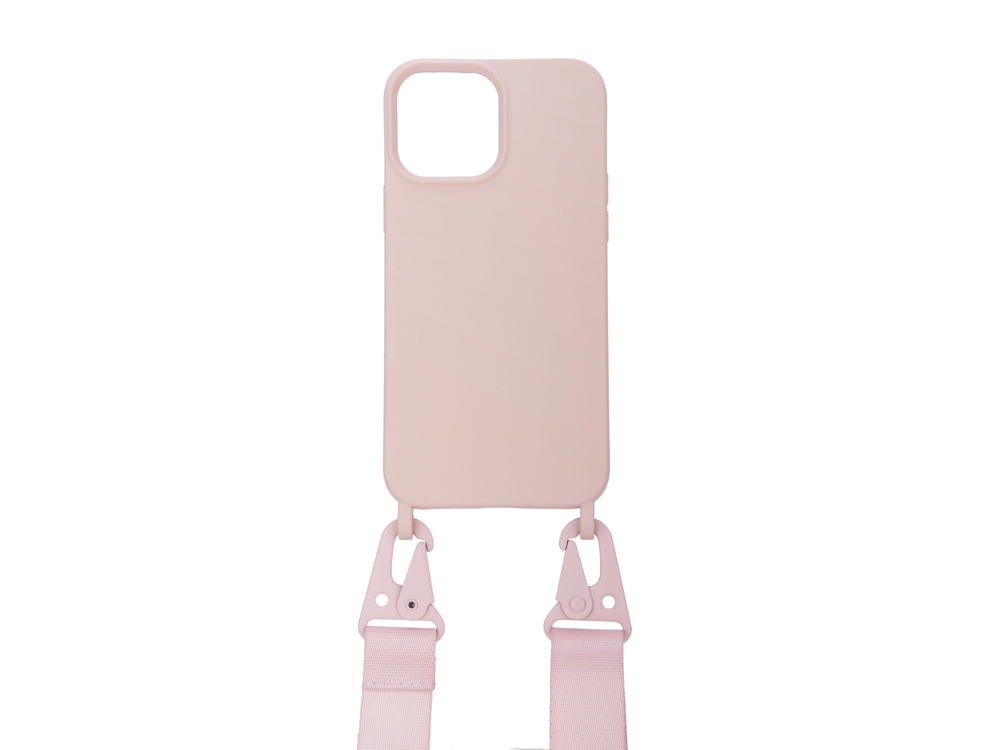 Coque avec cordon mousqueton pour iPhone 12 Pro Max - Rose