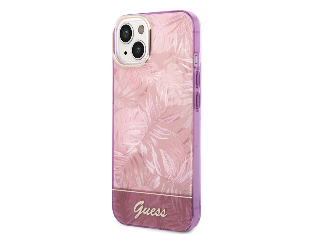Coque Guess TPU Jungle pour iPhone 14 Plus - Rose