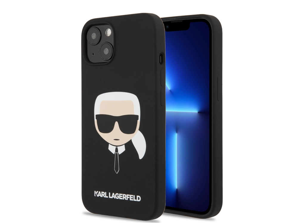 Coque Karl Lagerfeld Silicone Karl’s Head pour iPhone 14 Plus - Noire