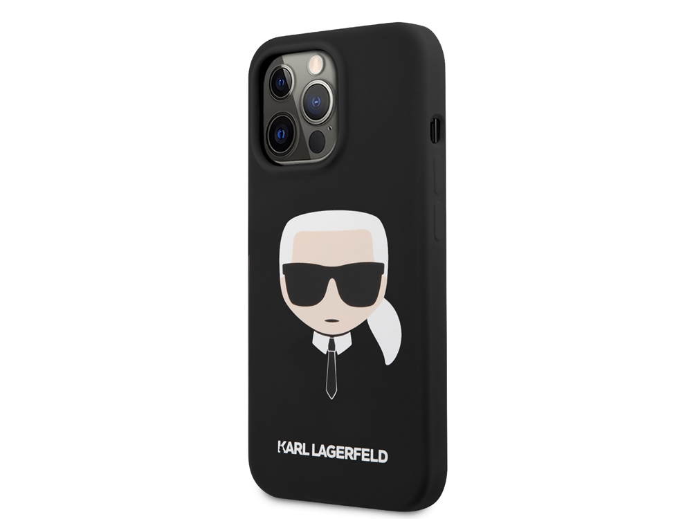 Coque Karl Lagerfeld Silicone Karl’s Head pour iPhone 14 Pro - Noire
