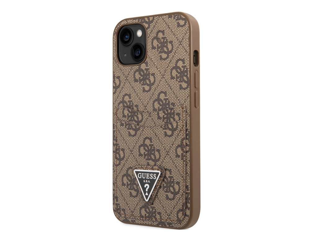 Coque Guess PU 4G Porte-cartes pour iPhone 14 - Marron