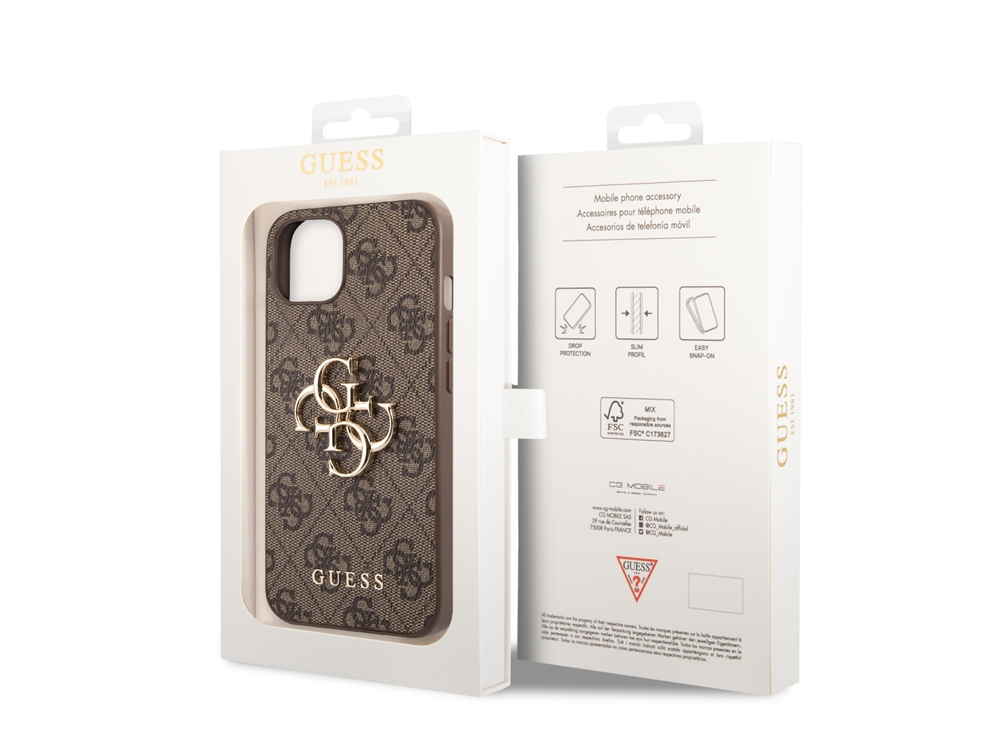 Coque Guess PU 4G Big pour iPhone 14 Plus - Marron