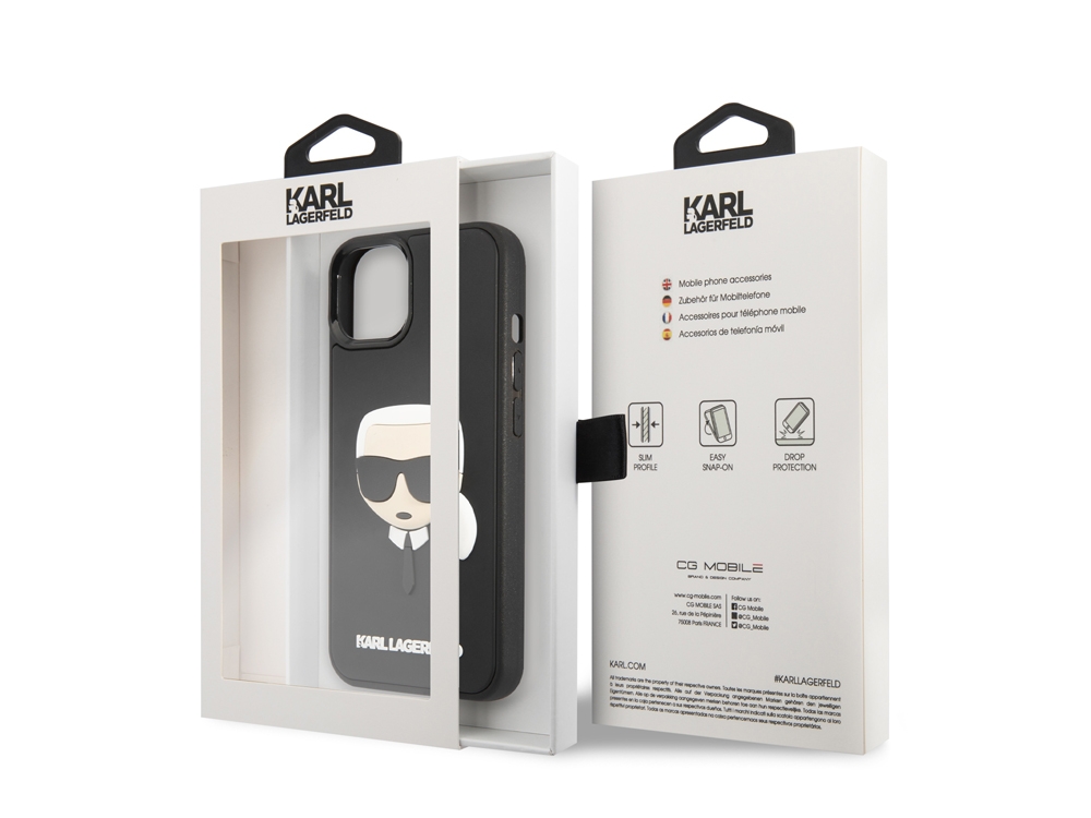 Coque Karl Lagerfeld 3D Rubber Karl's Head pour iPhone 14