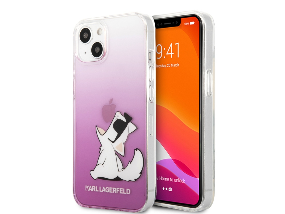 Coque Karl Lagerfeld Choupette Eat pour iPhone 14 Plus - Rose