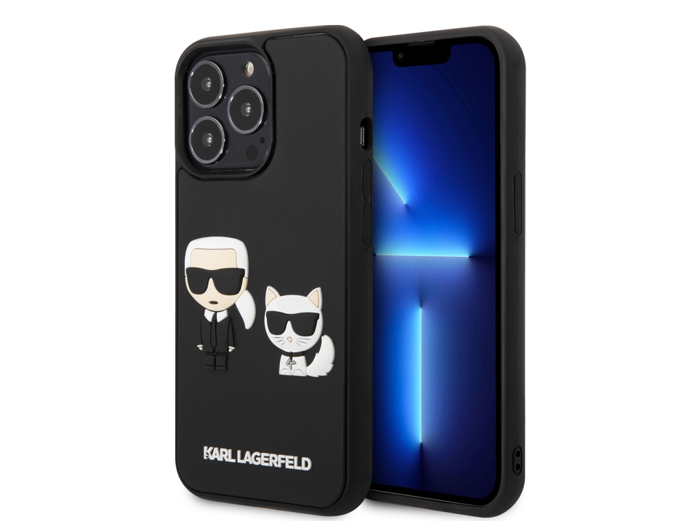 Coque Karl Lagerfeld 3D Rubber Karl & Choupette pour iPhone 13 Pro Max