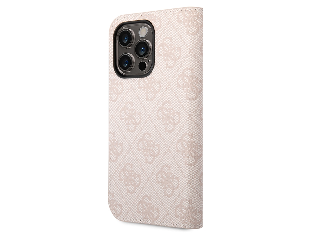 Etui Folio Guess 4G pour iPhone 14 Pro Max - Rose
