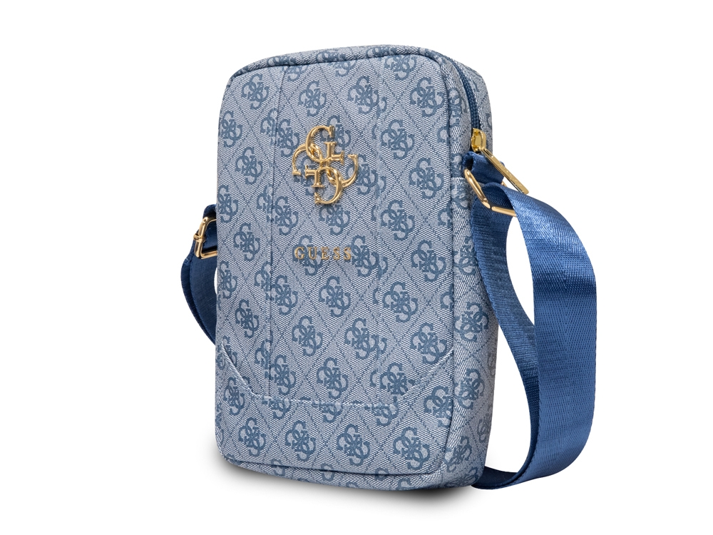 Sacoche bandoulière 8'' Guess - Modèle 4G - Bleue