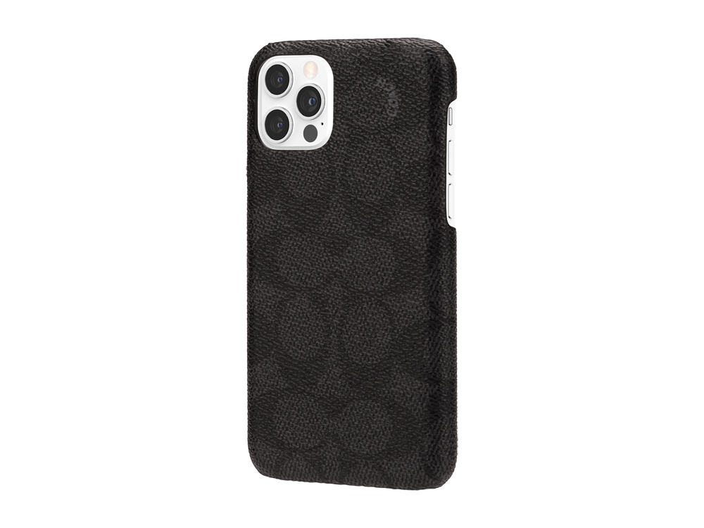 Coque Coach PU Signature C pour iPhone 12 et iPhone 12 Pro - Noire
