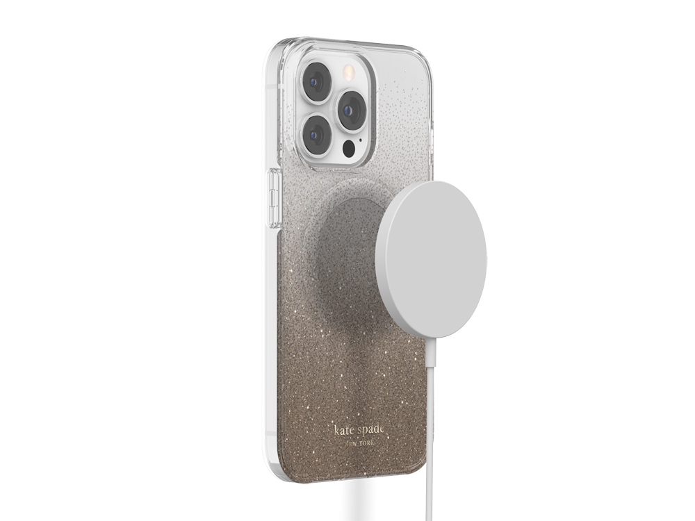 Coque Magsafe Kate Spade Champagne Glitter pour iPhone 13 Pro