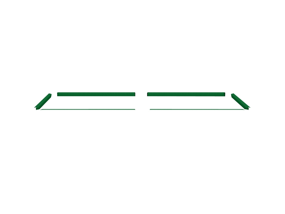 Set intégral de 6 bandes de caoutchouc tapissées - Compatible billards 7 pieds Arizona - Coloris Vert