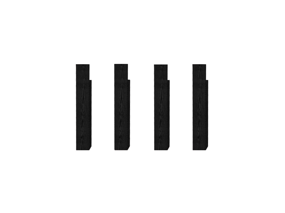 Set de 4 pieds ajustables en hauteur - Compatible tables de jeu 6 et 7 pieds - Coloris Noir boisé