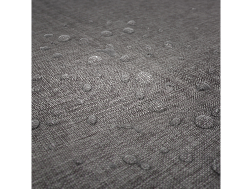 Nappe rectangulaire effet lin imperméable 260x170cm - Gamme Linen - Coloris gris anthracite