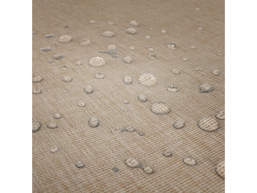 Nappe rectangulaire effet lin imperméable 260x170cm - Gamme Linen - Coloris beige naturel