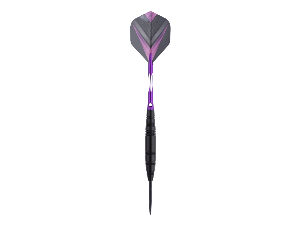 Jeu de 3 fléchettes professionnelles à pointe acier 23gr - Modèle Cupra - Coloris violet