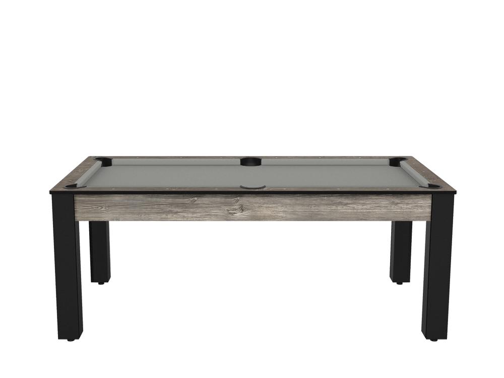 Billard Arizona 7 pieds convertible en table à manger - 8 personnes - Coloris industriel tapis gris