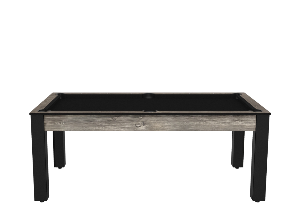 Billard Arizona 7 pieds convertible en table à manger - 8 personnes - Coloris industriel tapis noir