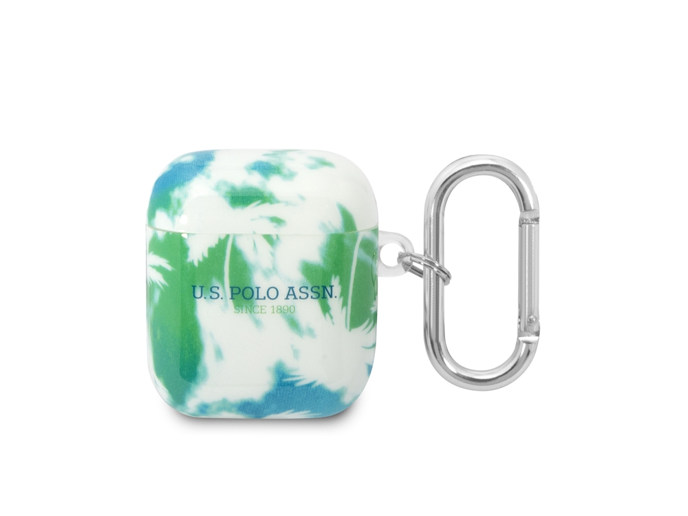Protection U.S Polo ASSN. Palm pour Airpods 1 et 2 - Verte et Bleue