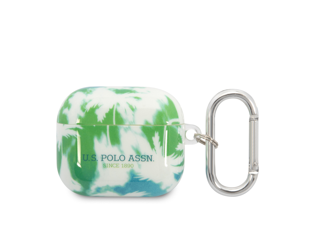 Protection U.S Polo ASSN. Palm pour Airpods 3 - Verte et Bleue