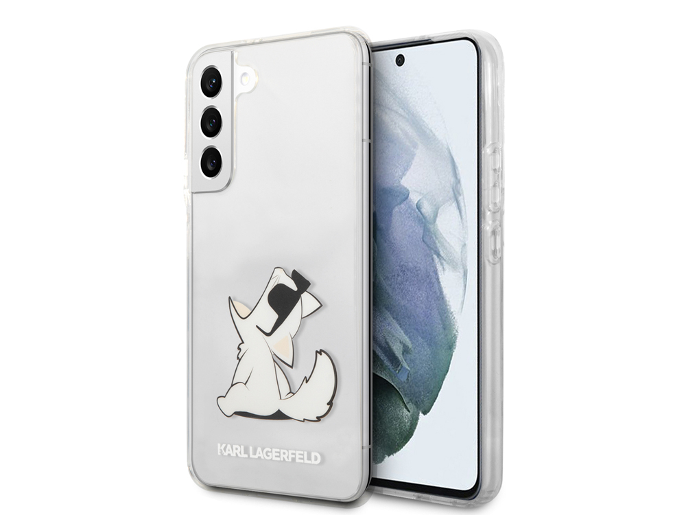 Coque Karl Lagerfeld Choupette Eat pour Samsung Galaxy S22+ - Transparente