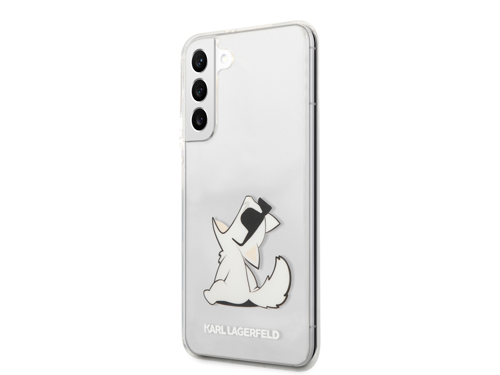 Coque Karl Lagerfeld Choupette Eat pour Samsung Galaxy S22+ - Transparente