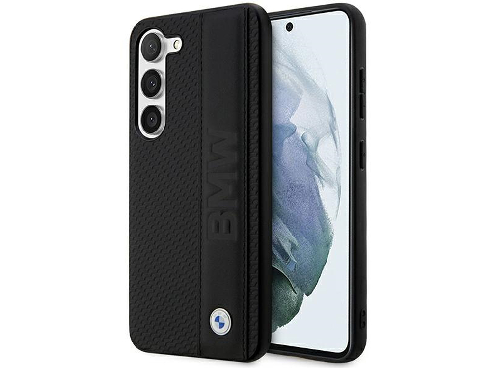 Coque BMW en cuir véritable pour Samsung Galaxy S23 Ultra