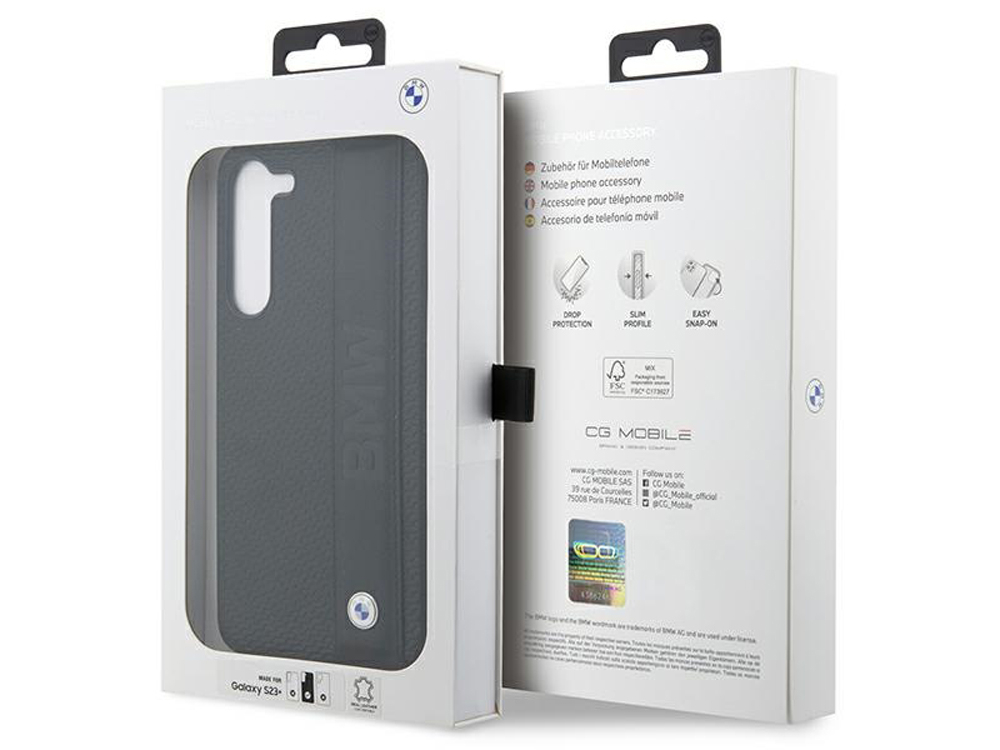 Coque BMW en cuir véritable pour Samsung Galaxy S23 Ultra