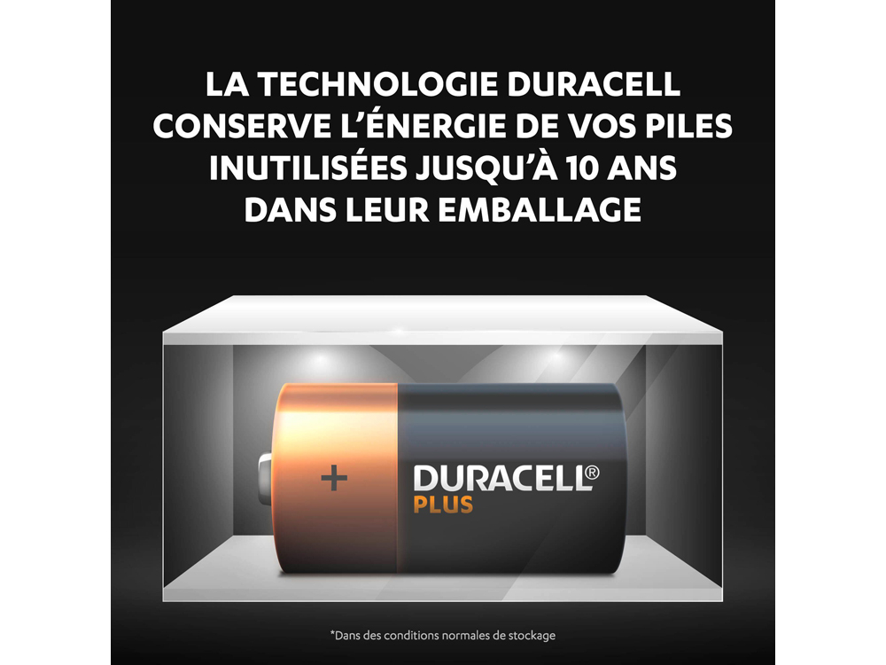 Pile C - LR14 Duracell Plus 1,5V - Blister de 4 piles