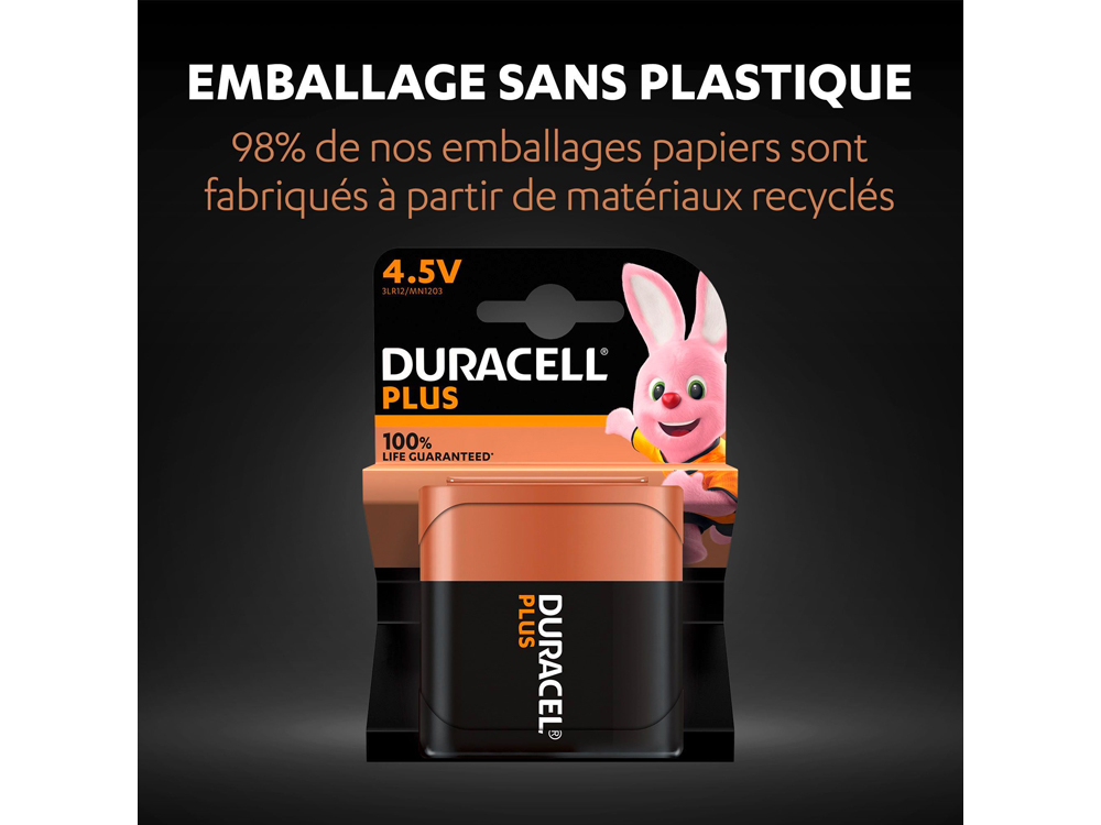Blister 1 pile Duracell - 4,5V LR12 Plus