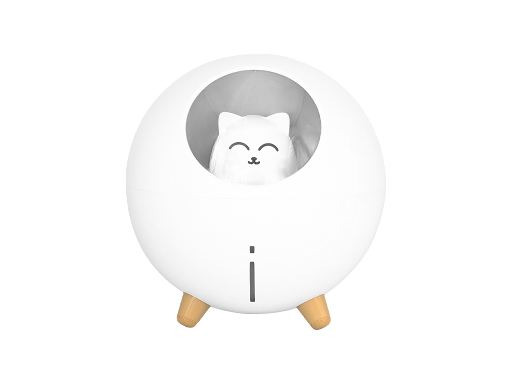 Humidificateur veilleuse - Modèle Planet Cat - Blanc