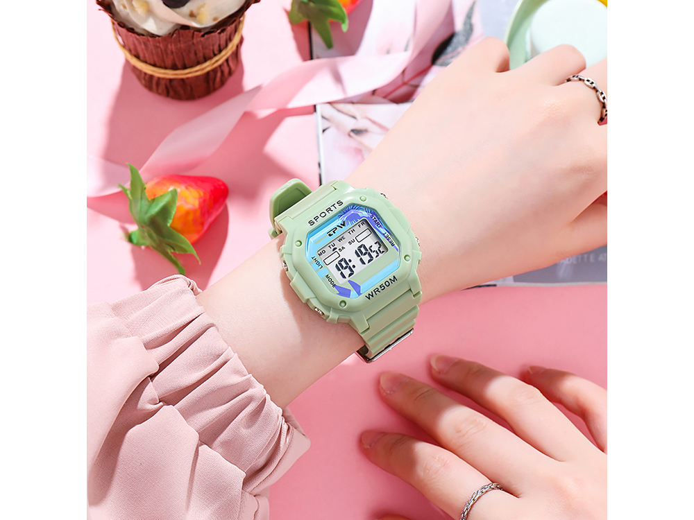 Montre enfant étanche affichage digital - Modèle Timex - Verte