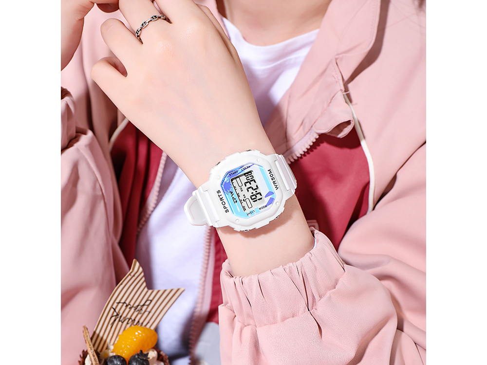 Montre enfant étanche affichage digital - Modèle Timex - Blanche