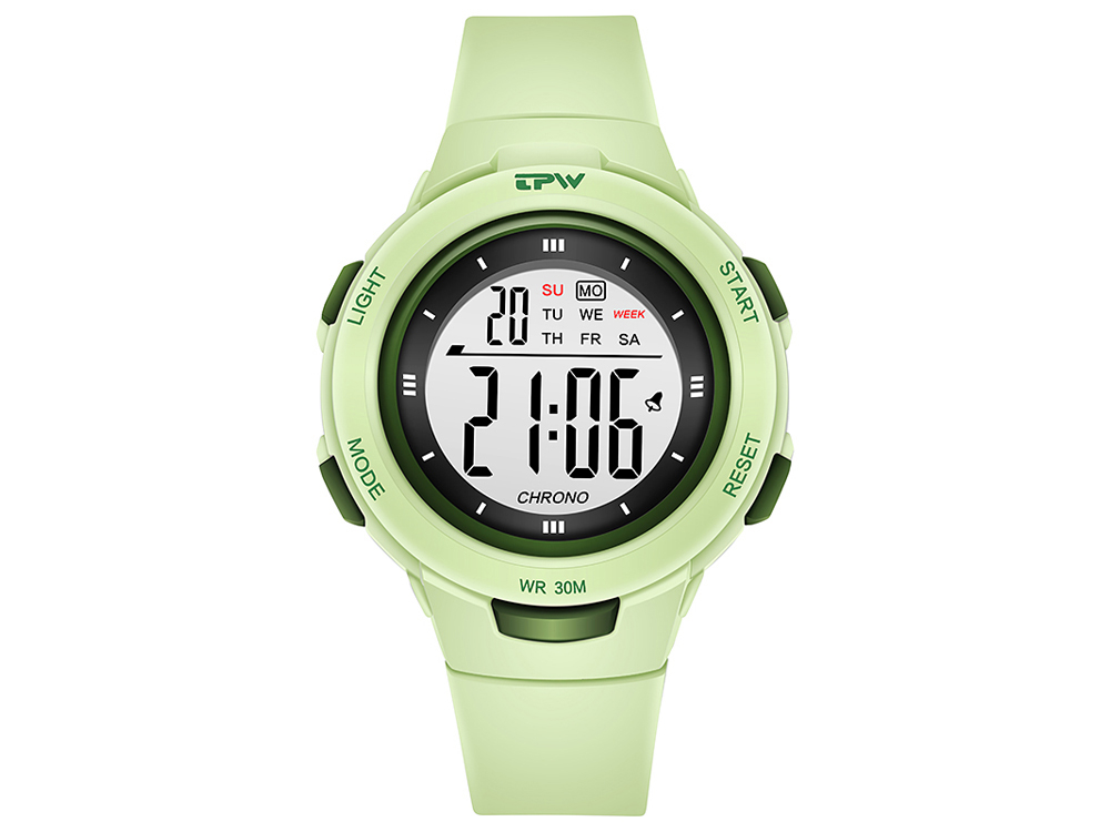 Montre enfant étanche affichage digital - Modèle Exia - Verte
