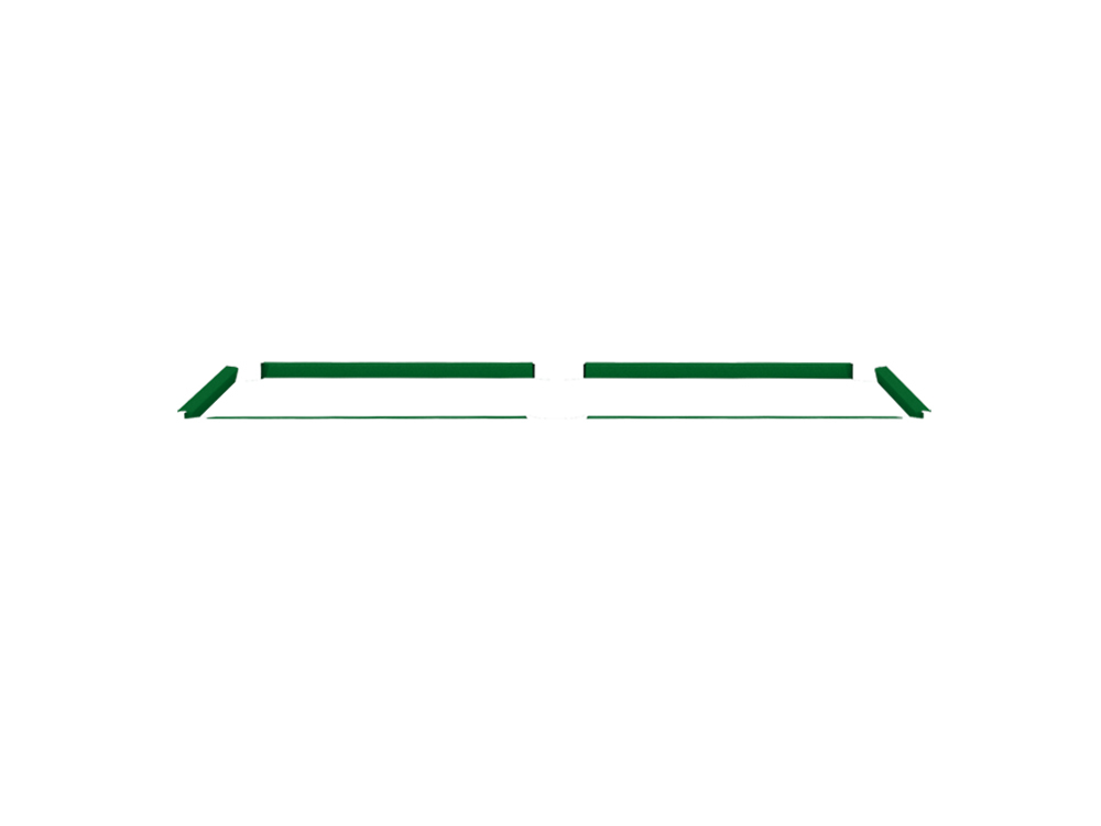 Set intégral de 6 bandes de caoutchouc tapissées - Compatible billards 6 pieds Texas - Coloris Vert