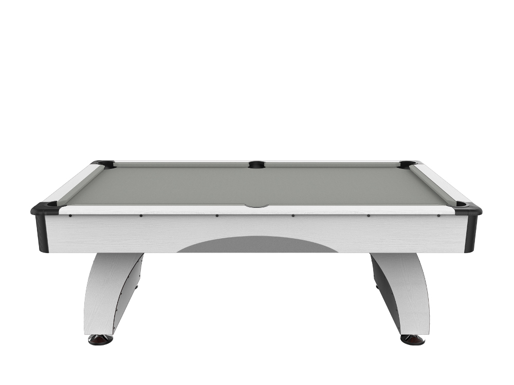Billard Dallas 7 pieds - Coloris Blanc boisé tapis gris