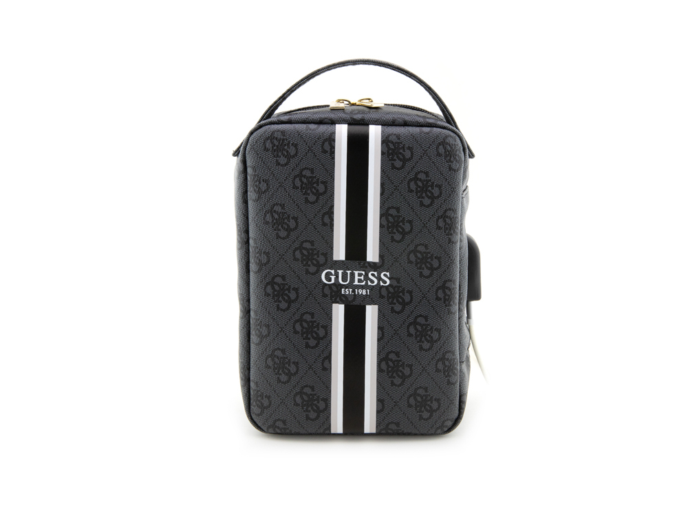 Sacoche de voyage USB Guess - Modèle Stripe 4G - Noire