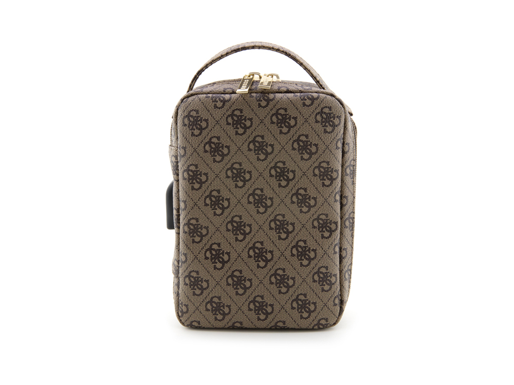 Sacoche de voyage USB Guess - Modèle Stripe 4G - Marron