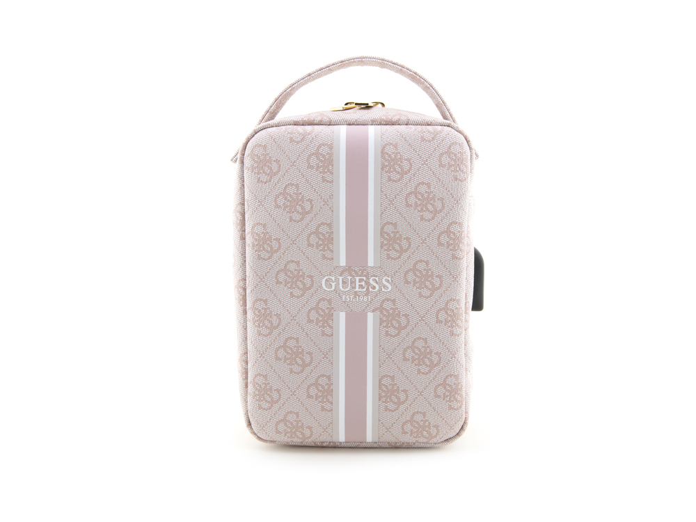 Sacoche de voyage USB Guess - Modèle Stripe 4G - Rose