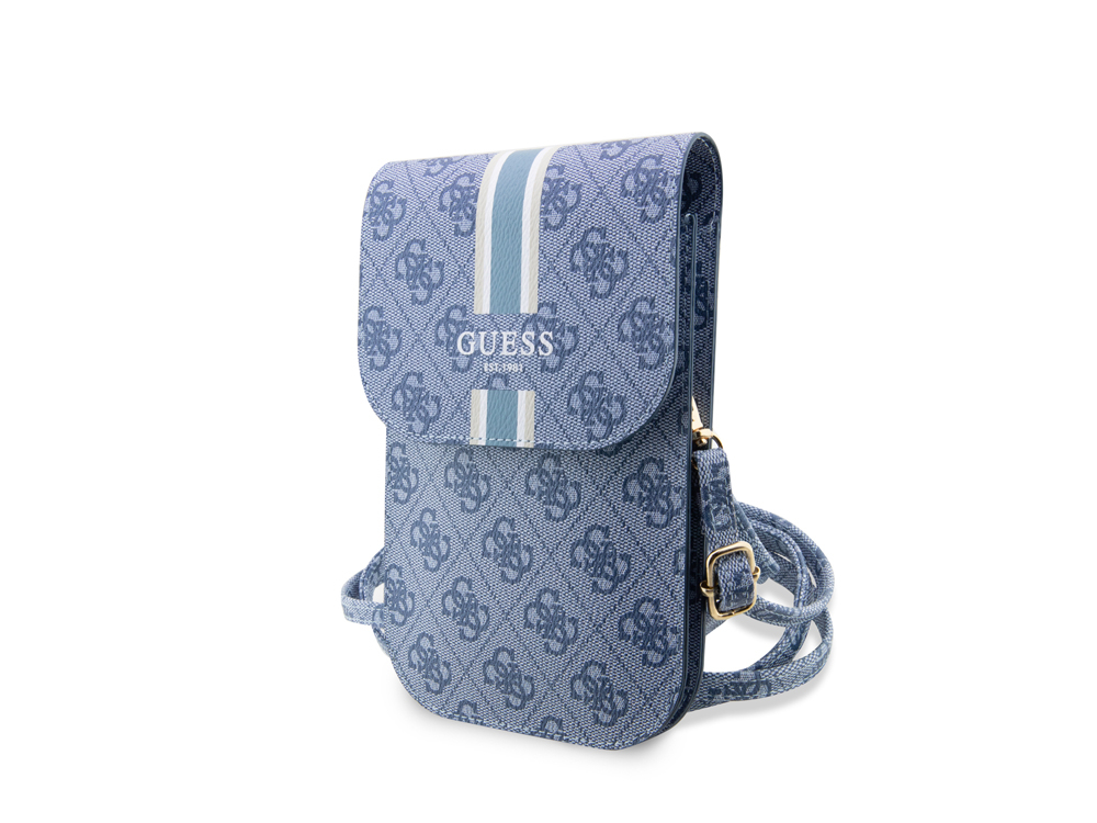 Sacoche bandoulière Guess - Modèle Stripe 4G - Bleue
