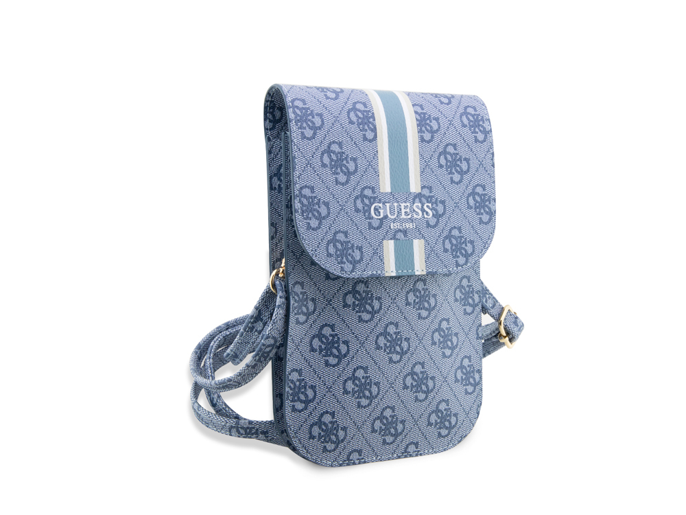 Sacoche bandoulière Guess - Modèle Stripe 4G - Bleue