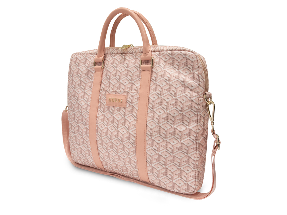 Sac d'ordinateur 16'' Guess - Modèle G Cube - Rose