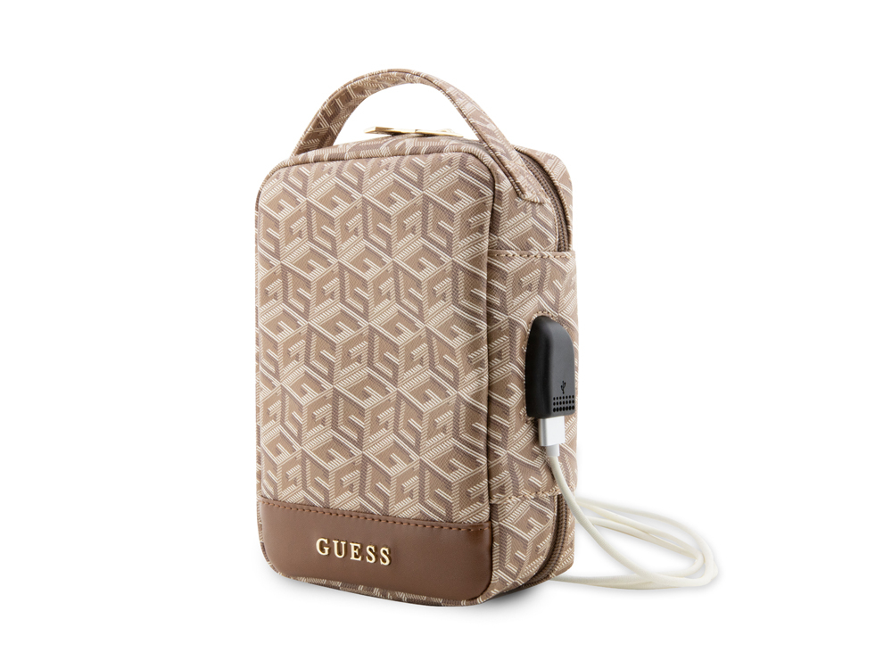 Sacoche de voyage USB Guess - Modèle G Cube - Marron