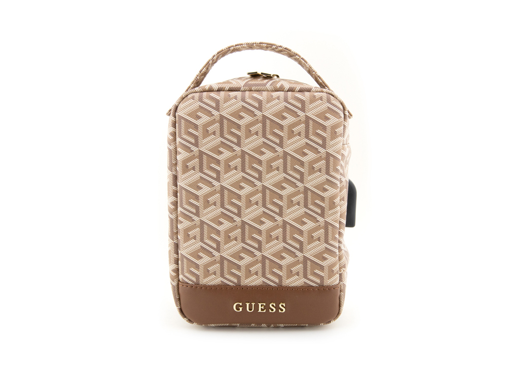 Sacoche de voyage USB Guess - Modèle G Cube - Marron